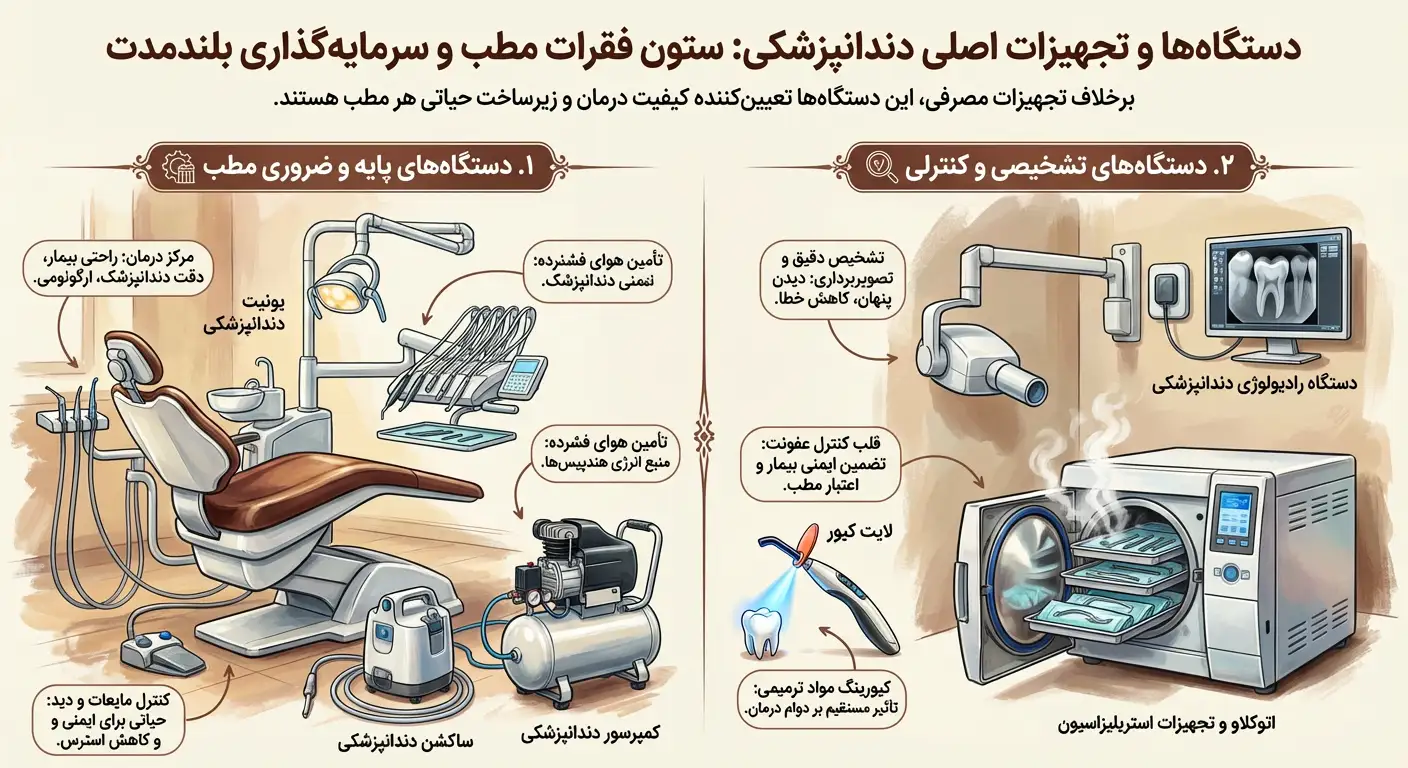 دستگاهها و تجهیزات اصلی دندانپزشکی